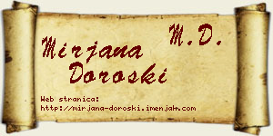 Mirjana Doroški vizit kartica